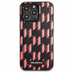 Karl Lagerfeld Monogrammas plāksnes viedtālruņa apvalks iPhone 13 Pro Max 6.7" - rozā