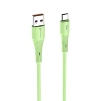 FORCELL F-ENERGY C342 kabelis USB A uz Type C QC4.0 3A 66W Silikona 1 m zaļš