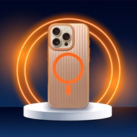 Viedtālruņa apvalks SIMPLY, saderīgs ar MagSafe, paredzēts iPhone 13 Pro, titāna smilšu krāsas apvalks