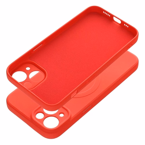 SILICONE MAG COVER viedtālruņa apvalks saderīgs ar MagSafe iPhone 14 sarkans
