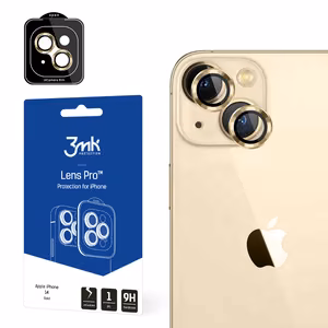 Kameras stikls iPhone 14 9H 3mk lēcas aizsardzībai Pro sērijas lēca - zelta