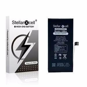 StellarXcell Diagnostic akumulators Apple iPhone 12 mini, 2227 mAh (standarta ietilpība + augstas kvalitātes BMS kopija)
