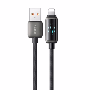 Mcdodo CA-5250 USB-A-uz Lightning kabelis, LED displejs, 1,2 m