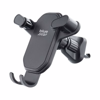 BLUE STAR gravitācijas automašīnas turētājs gaisa ventilācijai TRIANGULAR, melns