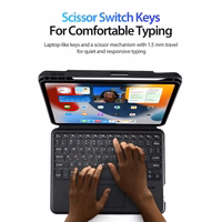 Dux Ducis DK sērijas bezvadu klaviatūras apvalks Apple iPad 10 2022 – melns