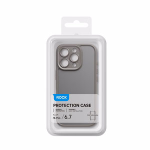Rock Guard Touch Matte sērijas viedtālruņa apvalks Iphone 16 Plus melns