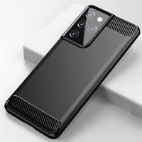 Oglekļa apvalks elastīgs pārklājums TPU apvalks Samsung Galaxy S21 Ultra 5G melns