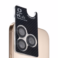 Rūdītais stikls Tel Protect Titanium objektīva 99% AR Aramid sērija kamerai Iphone 15 Pro/15 Pro Max (3 gab.)