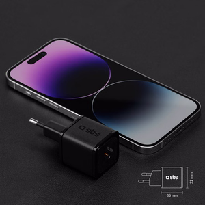 SBS TETRGAN1C20K 20W GaN Зарядное устройство USB-C с Power Delivery - чёрный