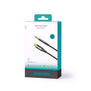 Joyroom Audio Transfer Series SY-A07 mini ligzdas 3.5 mm / USB-C kabelis 1.2 m - melns