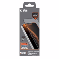 SBS D3O Tempered Glass for iPhone 13/13 Pro/14/16e/17e with Applicator