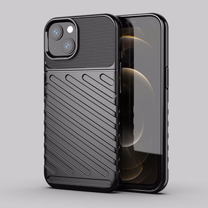 Thunder apvalks elastīgs izturīgs robusts pārsegs TPU apvalks iPhone 13 mini melns