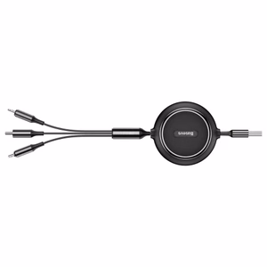 USB kabelis Baseus 3in1 melns 35cm / 120cm