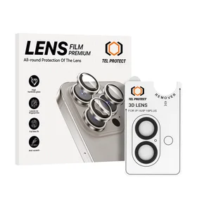 Aizsargstikls Tel Protect 3D objektīvam uz kameras Iphone 17 - melns (objektīvs 2 gab.)
