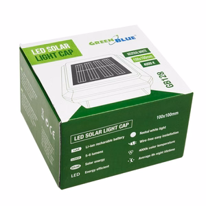 GreenBlue GB128 – 100×100 mm saules LED lampa žoga stabam ar krēslas sensoru
