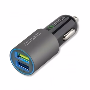Auto lādētājs Rapid 30W ar Quick Charge, matēts pelēks