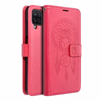 MEZZO Grāmatas tipa viedtālruņa apvalks SAMSUNG A12 / M12 sapņu ķērājs purpursarkana