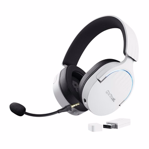 Trust GXT 491W FAYZO vadu un bezvadu spēļu austiņas USB Type-C Bluetooth melns, balts