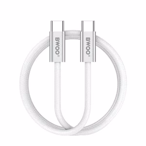 BWOO 240W braided cable USB-C - USB-C BO-X317C-C 1m white