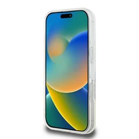 Guess IML Ziedu vainaga Magnētiskais viedtālruņa apvalks iPhone 16 Pro - skaidrs