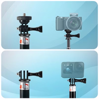 Tech-Protect GA100 Monopad & Selfie Stick priekš GoPro / DJI - melns