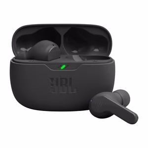 Bezvadu austiņas JBL IP54 IPX2 Wave Beam melnas