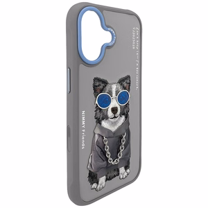 Nimmy Glasses Cool nag viedtālruņa apvalks iPhone 17 - pelēks