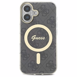 Guess IML 4G MagSafe viedtālruņa apvalks iPhone 16 - melns