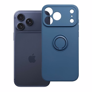 Silikona Ring maciņš modelim iPhone 17 Pro Max / 18 Pro Max – tumši zils