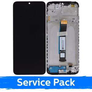 LCD Displejs Saderīgs ar Xiaomi Redmi 10C / Poco C40 Melns Ar Frame (Service Pack)