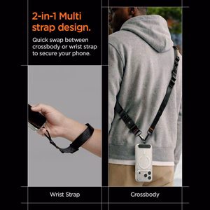 SPIGEN DA30M UNIVERSAL LANYARD STRAP CROSSBODY melns