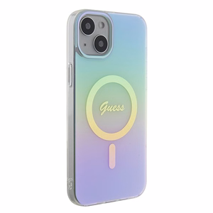 Guess GUHMP15MHITSQ iPhone 15 Plus 6.7" tirkīza/tirkīza cietais apvalks IML Iridescent MagSafe