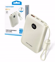 Vention FKAN0-C 10000mAh 22.5W portatīvais lādētājs USB bēšs