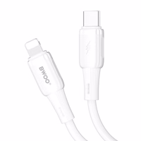 BWOO silikona kabelis X329CL 27W USB-C - lightning 1m balts