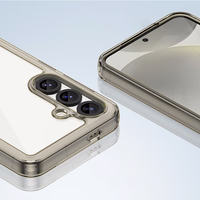 Outer Space viedtālruņa apvalks iPhone 16e elastīgs rāmja vāks - caurspīdīgs, melns