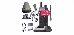 Baofeng UV-5R HTQ – pārnēsājamā radiostacija, 3800 mAh akumulators, USB-C