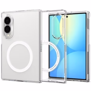 Spigen AirSkin MagFit MagSafe vāciņš Samsung Galaxy Z Fold 8, caurspīdīgs un balts