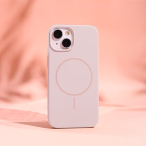 Silicone Thin Mag maciņš iPhone 16 6,1" gaiši rozā