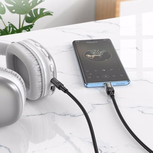 AUX kabelis Jack 3,5 mm uz USB C Hoco 1,2 m UPA27 melns