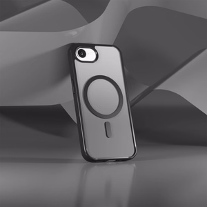 Puro TPU viedtālruņa apvalks no TPU GRADIENT ar MagSafe un gradienta efektu priekš iPhone 16E, melns