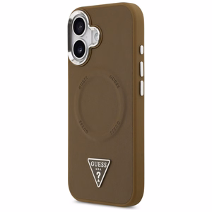 Guess Trīsstūra logotipa magnētiskais apvalks iPhone 17 - brūns