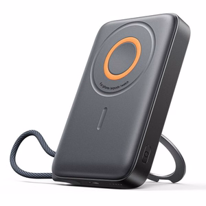 Joyroom JR-PBM02 внешний аккумулятор 22.5W 10000mAh 3в1 магнитный беспроводной совместимый с MagSafe со встроенным кабелем - Чёрный