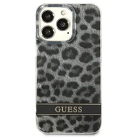 Guess GUHCP13LHSLEOK iPhone 13 Pro / 13 6.1" pelēks/pelēks cietais apvalks Leopards