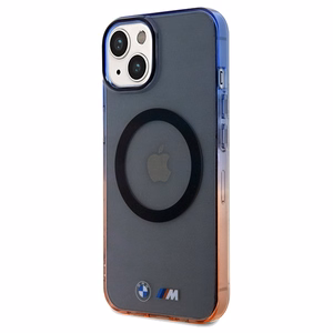 BMW Gradient Bumper Magnētiskais viedtālruņa apvalks iPhone 15 Plus / 14 Plus - pelēks