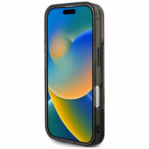 Karl Lagerfeld Liquid Glitter Choupette Logo macins iPhone 16 Pro - melns