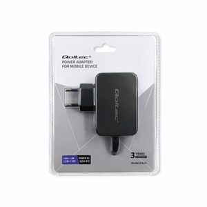 Qoltec 51024 mobile device charger Universal melns AC Fast charging Indoor
