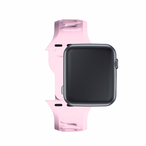 3mk silikona siksniņa Apple Watch, 42/44/45/46/49 mm, pūderrozā, lielais izmērs