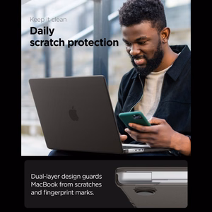 Spigen AirSkin aizsargapvalks MacBook Pro 14" 2021 / 2023 / 2024 / 2025 / 2026 – daļēji caurspīdīgs