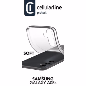 Cellularline Soft vāciņš ierīcei Samsung Galaxy A05s, caurspīdīgs