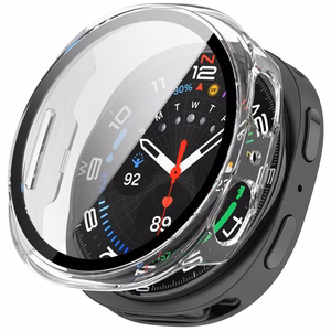 Tech-Protect Defense 2-Pack maciņš modelim Samsung Galaxy Watch 44mm – caurspīdīgs un matēts melns